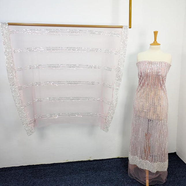 Handmade Full Jaal Net Cutdana Work 2pc Unstitched