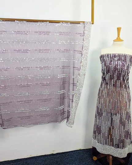 Handmade Full Jaal Net Cutdana Work 2pc Unstitched