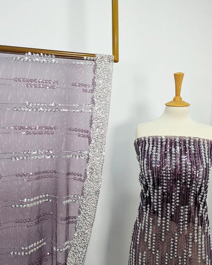 Handmade Full Jaal Net Cutdana Work 2pc Unstitched
