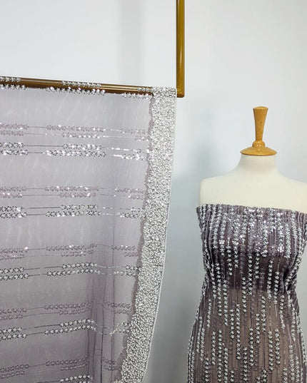 Handmade Full Jaal Net Cutdana Work 2pc Unstitched