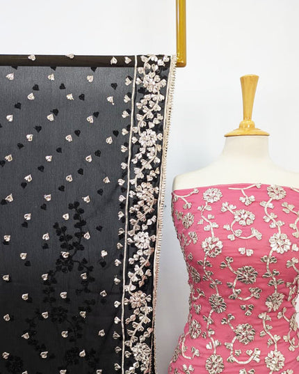 Handmade Full Jaal LCD Gotta Work Chiffon 2PC Unstitched