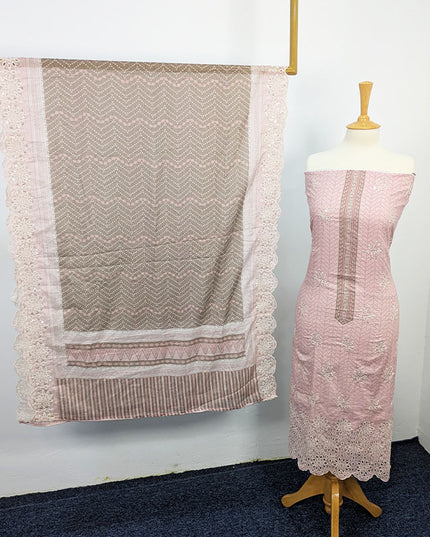 Fancy Embroidered Lawn With Chikankari CutWork