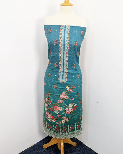 Fancy Embroidered Lawn With Chikankari CutWork