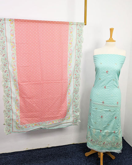 Fancy Embroidered Lawn With Chikankari CutWork