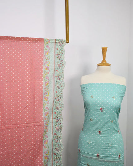 Fancy Embroidered Lawn With Chikankari CutWork