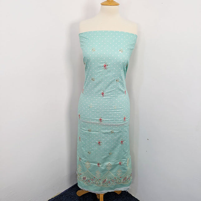 Fancy Embroidered Lawn With Chikankari CutWork