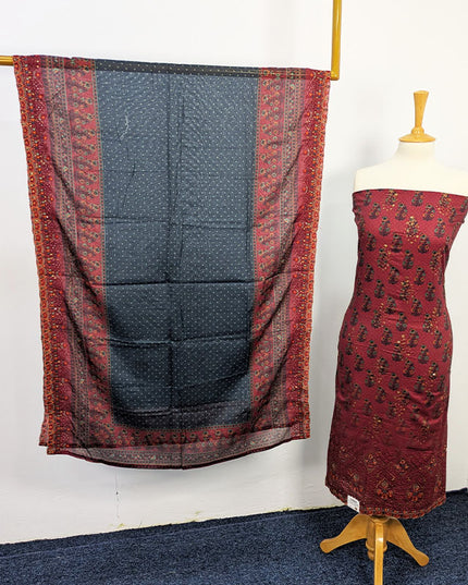 Fancy Embroidered Lawn With Chikankari CutWork
