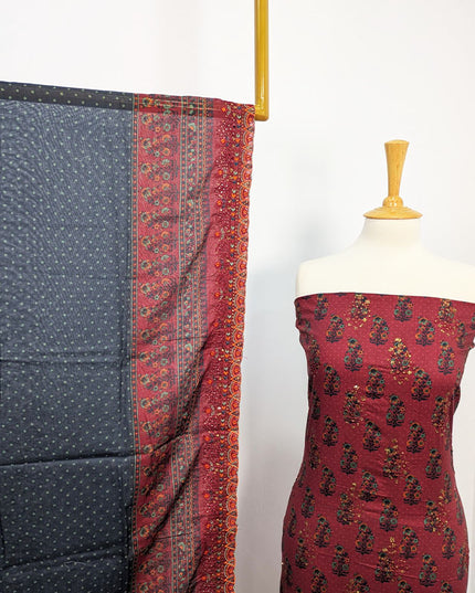 Fancy Embroidered Lawn With Chikankari CutWork