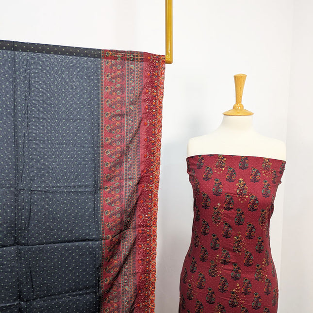 Fancy Embroidered Lawn With Chikankari CutWork