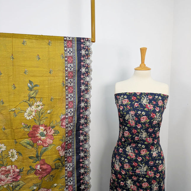 Fancy Embroidered Lawn With Chikankari CutWork
