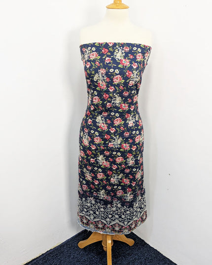 Fancy Embroidered Lawn With Chikankari CutWork