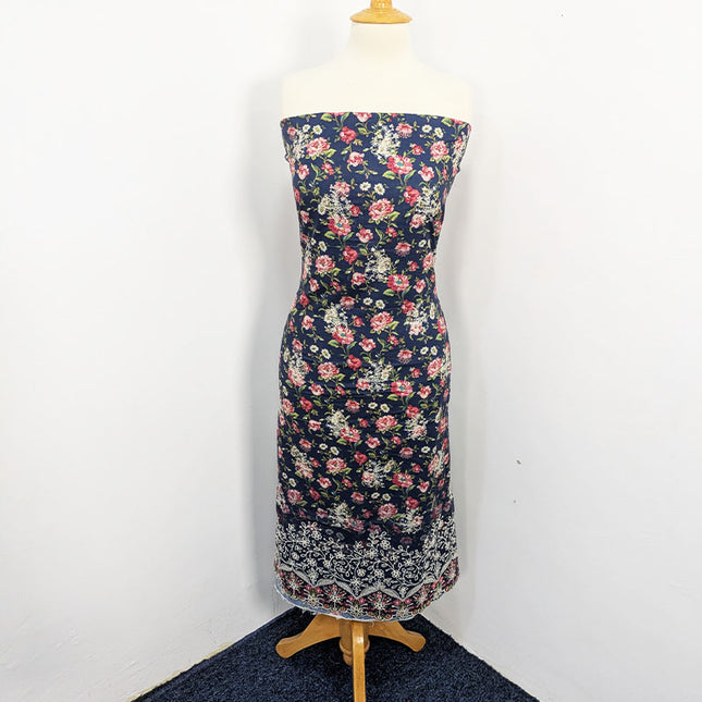 Fancy Embroidered Lawn With Chikankari CutWork