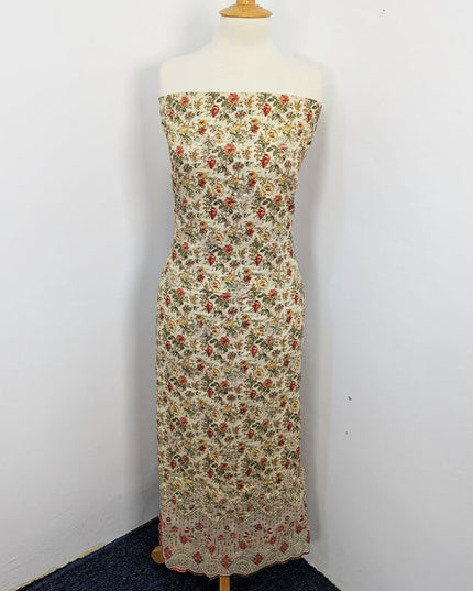 Fancy Embroidered Lawn With Chikankari CutWork