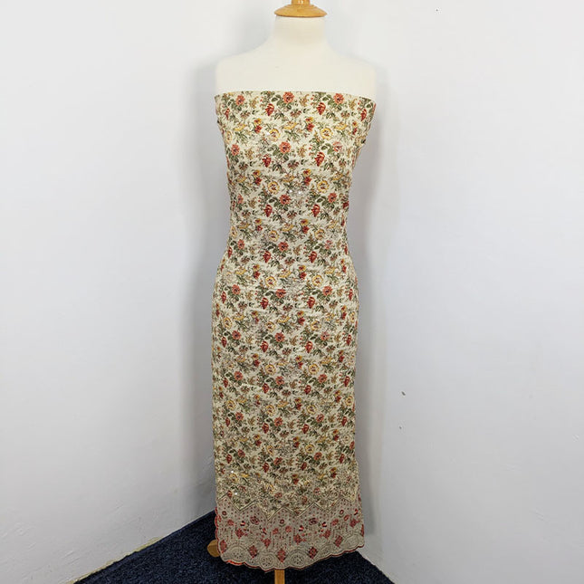 Fancy Embroidered Lawn With Chikankari CutWork