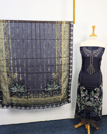Embroidered Lawn Full Jaal Work Unstitched 3pc