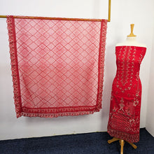 Load image into Gallery viewer, Embroidered Lawn With Net Dupatta Unstitched 3pc
