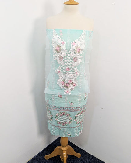 Embroidered Lawn With Khaadi Net Dupatta