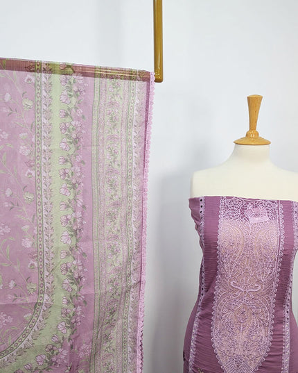 Embroidered Lawn With Khaadi Net Dupatta