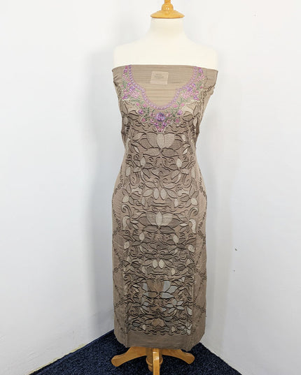 Embroidered Lawn With Khaadi Net Dupatta