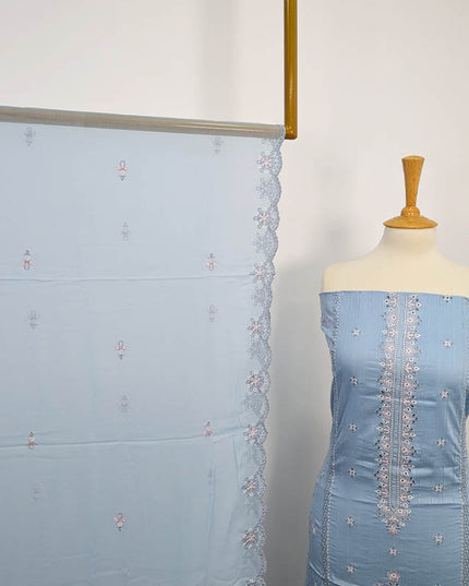 Embroidered + Tarkashi Lawn Shirt With Chiffon Dupatta