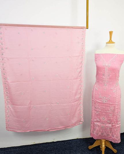 Embroidered + Tarkashi Lawn Shirt With Chiffon Dupatta