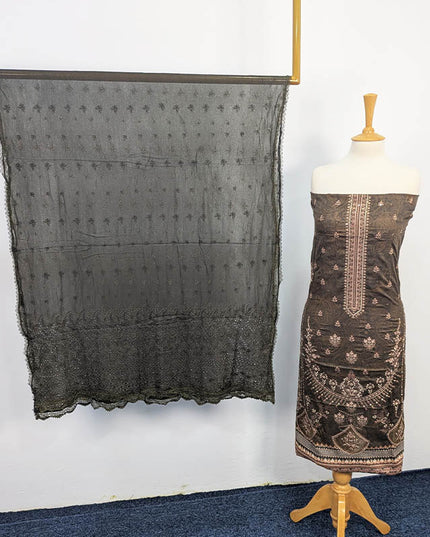 Embroidered Digital Printed Lawn With Chiffon Dupatta  3PC