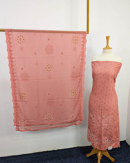 Fancy Embroidered Lawn With Chiffon Dupatta 3PC