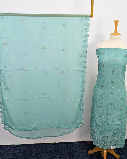 Fancy Embroidered Lawn With Chiffon Dupatta 3PC
