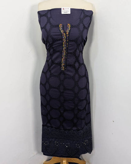 Semi-Stitched Chikankari Work Lawn 3Pc Unstitched