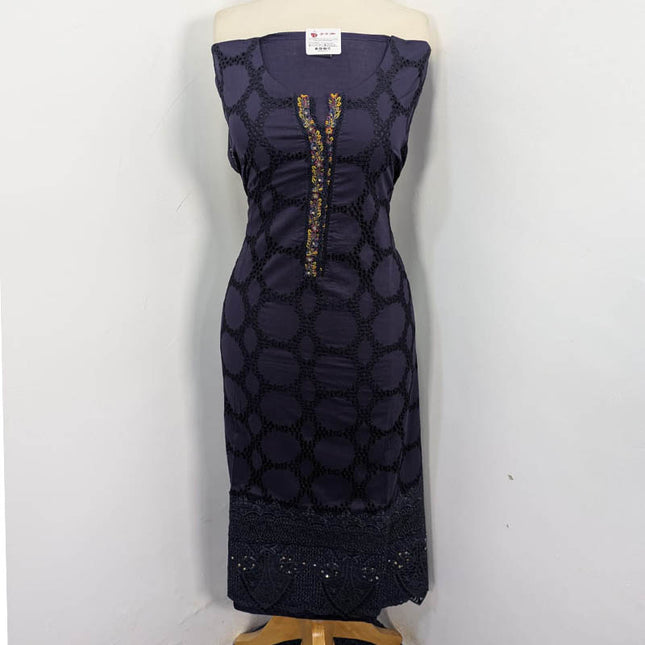 Semi-Stitched Chikankari Work Lawn 3Pc Unstitched