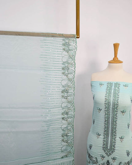 3PC Unstitched Lawn With Complimentary Clutch