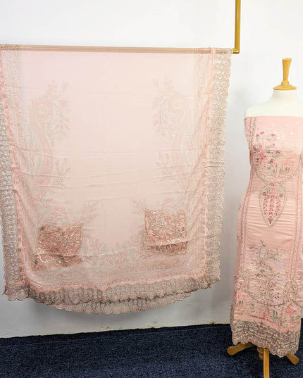 3PC Unstitched Lawn With Complimentary Clutch