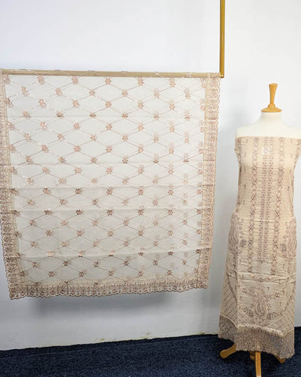 3PC Unstitched Lawn With Complimentary Clutch