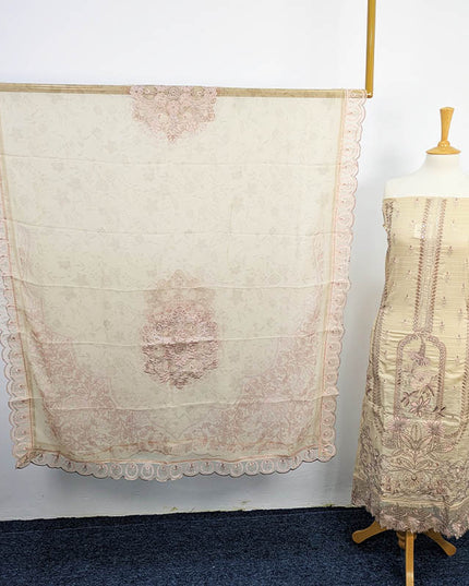 3PC Unstitched Lawn With Complimentary Clutch