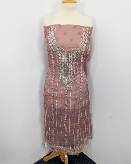 Organza  Handmade Gotta Work  Full Jaal Shirt & Dupatta