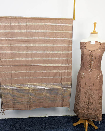 Embroidered Masoori Lawn Semi Stitched 3PC Unstitched