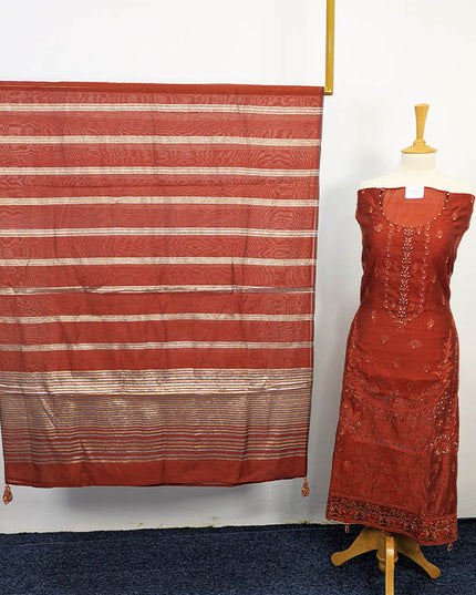 Embroidered Masoori Lawn Semi Stitched 3PC Unstitched