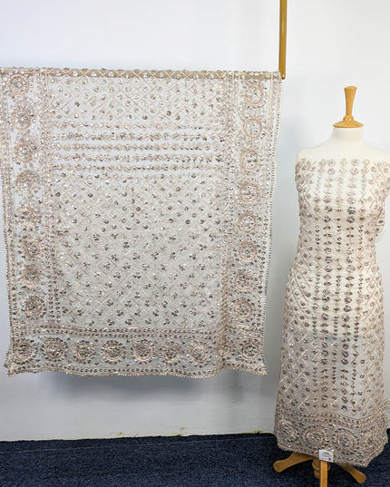 Handmade Dyeable Organza Gotta Work 2pc Unstitched