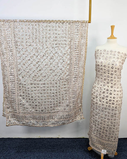Handmade Dyeable Organza Gotta Work 2pc Unstitched
