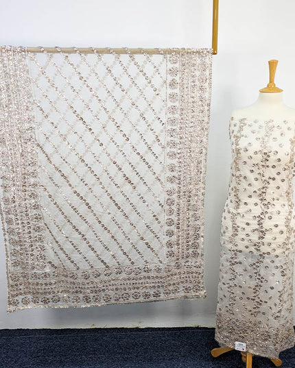 Handmade Dyeable Organza Gotta Work 2pc Unstitched