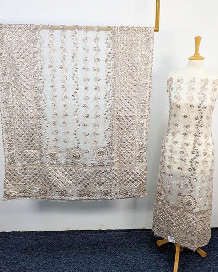 Handmade Dyeable Organza Gotta Work 2pc Unstitched