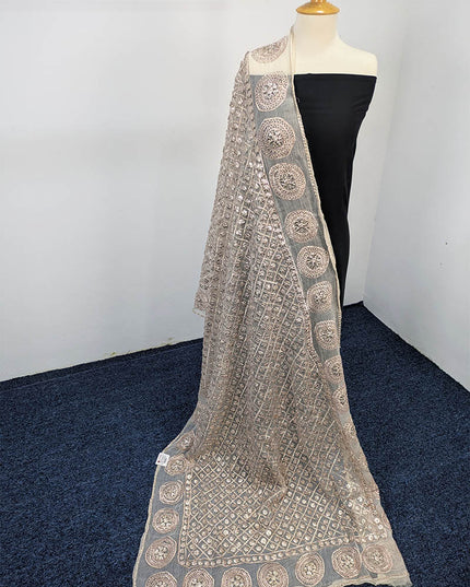 Handmade Dyeable Organza Gotta Work Dupatta