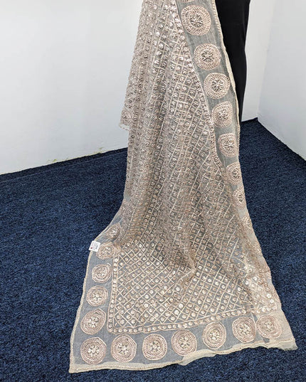 Handmade Dyeable Organza Gotta Work Dupatta