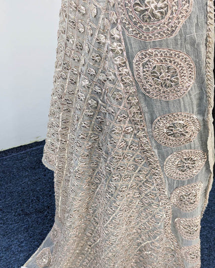 Handmade Dyeable Organza Gotta Work Dupatta