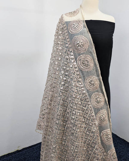 Handmade Dyeable Organza Gotta Work Dupatta