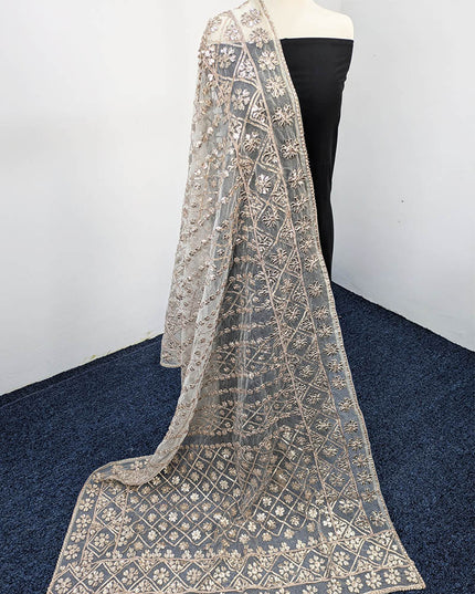 Handmade Dyeable Organza Gotta Work Dupatta