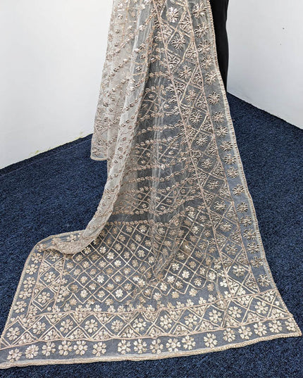 Handmade Dyeable Organza Gotta Work Dupatta