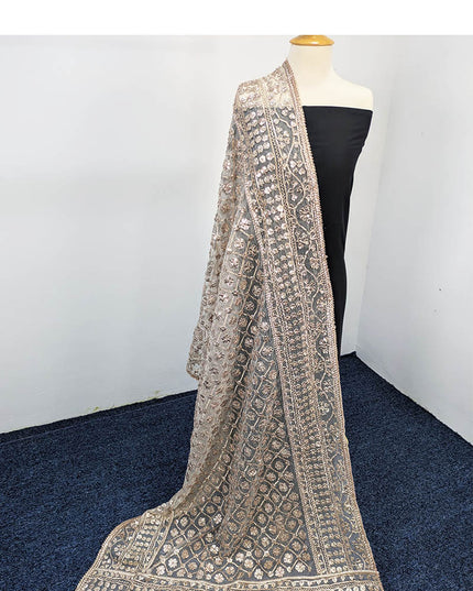 Handmade Dyeable Organza Gotta Work Dupatta