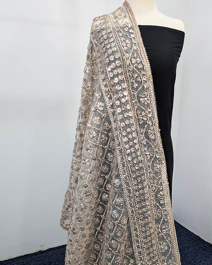 Handmade Dyeable Organza Gotta Work Dupatta