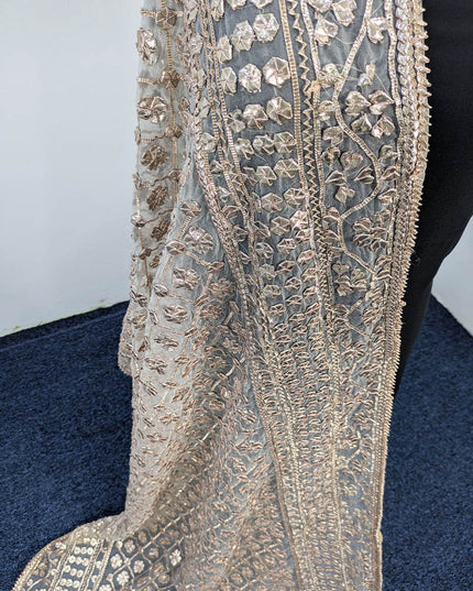 Handmade Dyeable Organza Gotta Work Dupatta